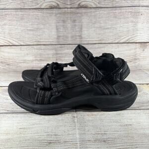 Teva Sandals Womens 6 Sporty Terra FI Lite Slingback 1001474 Adjustable Black